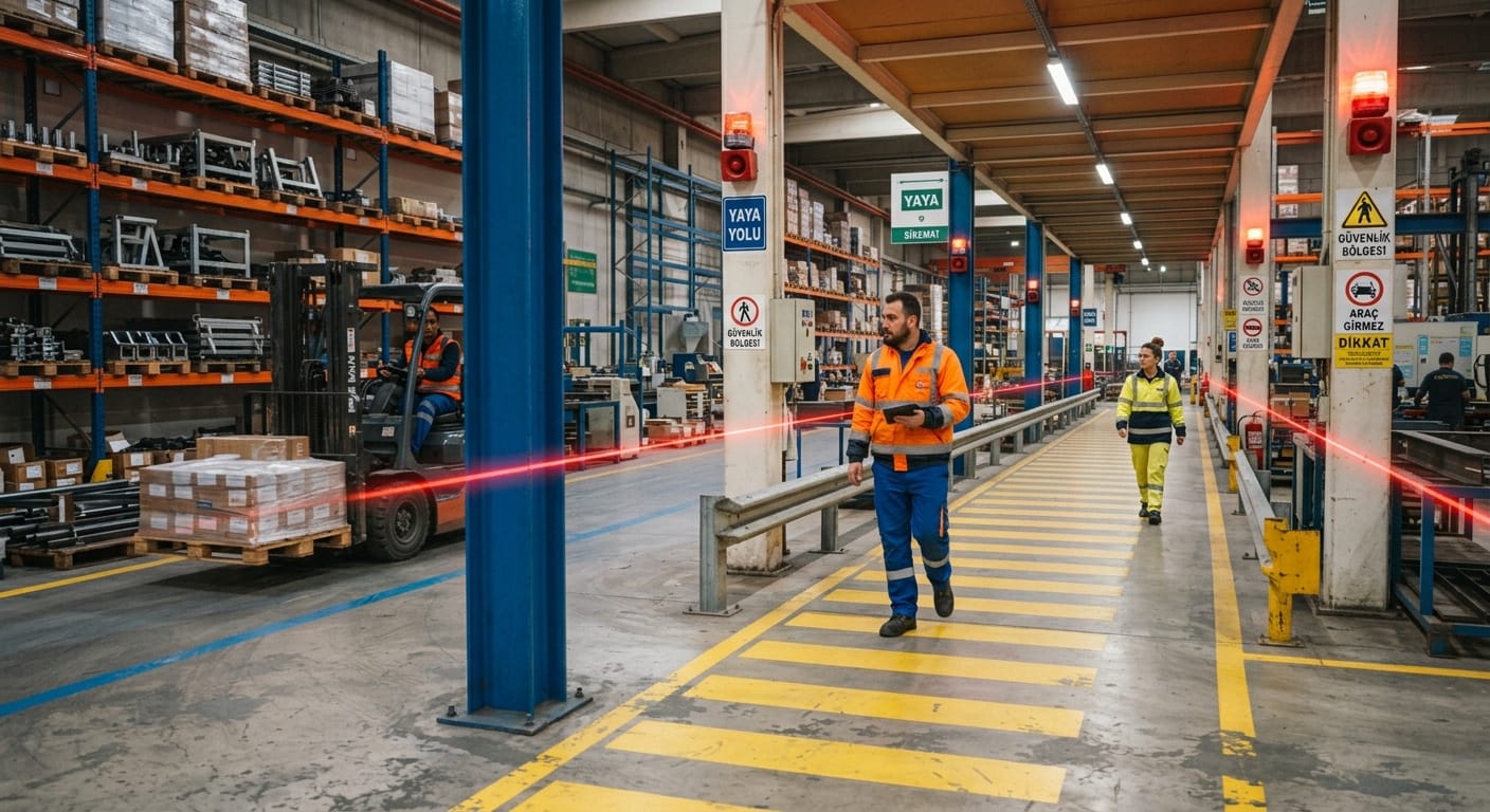 Akıllı Yaya Yolu Lazer Uyarı Anı